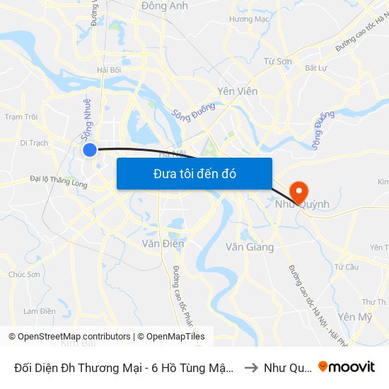 Đối Diện Đh Thương Mại - 6 Hồ Tùng Mậu (Cột Sau) to Như Quỳnh map