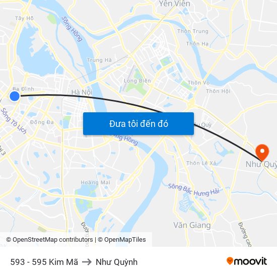 593 - 595 Kim Mã to Như Quỳnh map