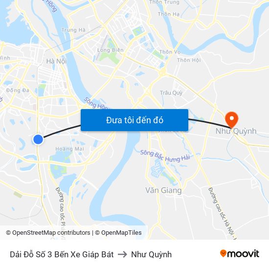 Dải Đỗ Số 3 Bến Xe Giáp Bát to Như Quỳnh map