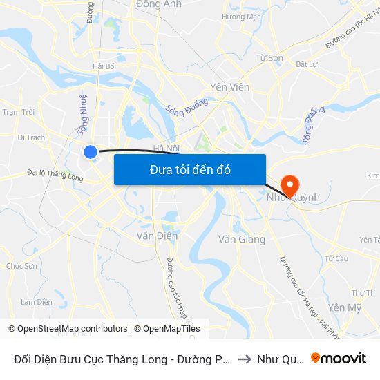 Đối Diện Bưu Cục Thăng Long - Đường Phạm Hùng to Như Quỳnh map