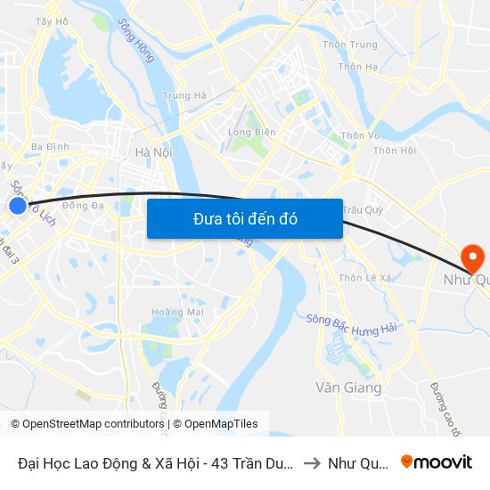 Đại Học Lao Động & Xã Hội - 43 Trần Duy Hưng to Như Quỳnh map