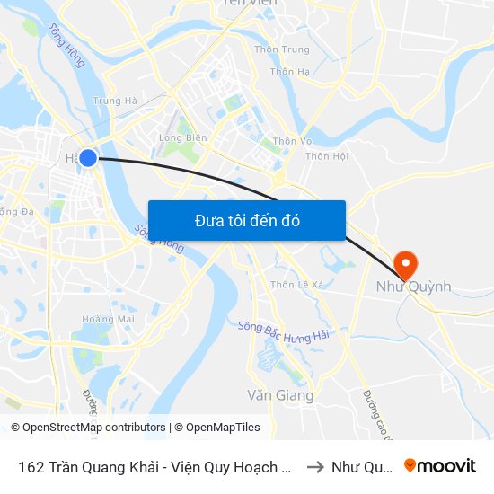 162 Trần Quang Khải - Viện Quy Hoạch Thủy Lợi to Như Quỳnh map