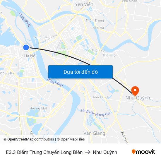 E3.3 Điểm Trung Chuyển Long Biên to Như Quỳnh map