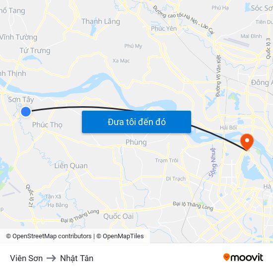 Viên Sơn to Nhật Tân map