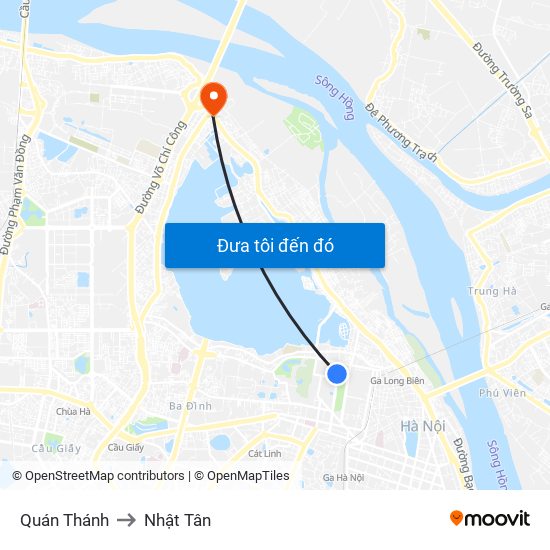 Quán Thánh to Nhật Tân map