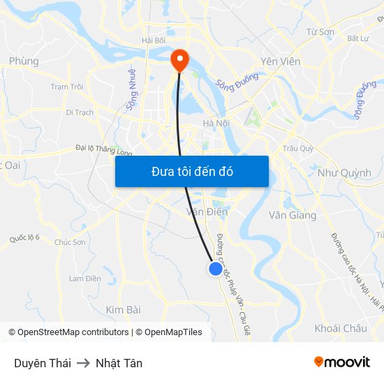 Duyên Thái to Nhật Tân map