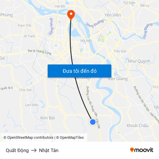 Quất Động to Nhật Tân map