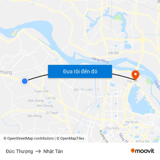 Đức Thượng to Nhật Tân map