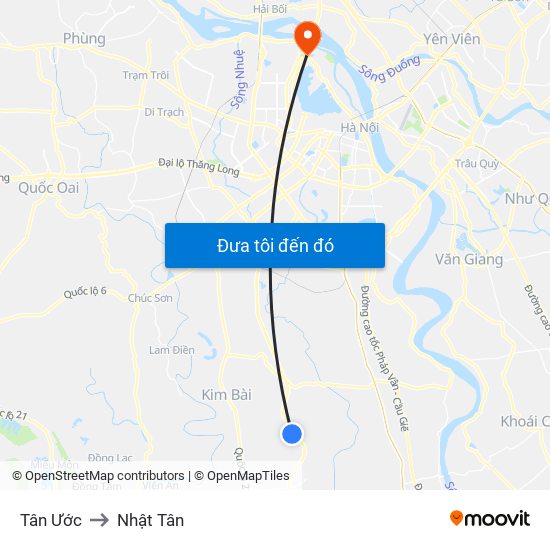 Tân Ước to Nhật Tân map