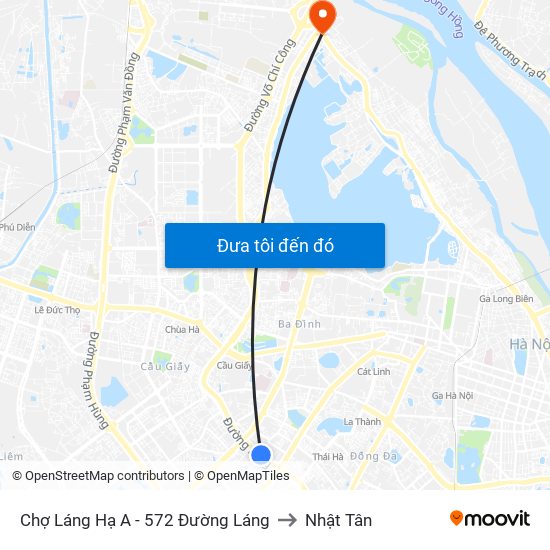 Chợ Láng Hạ A - 572 Đường Láng to Nhật Tân map