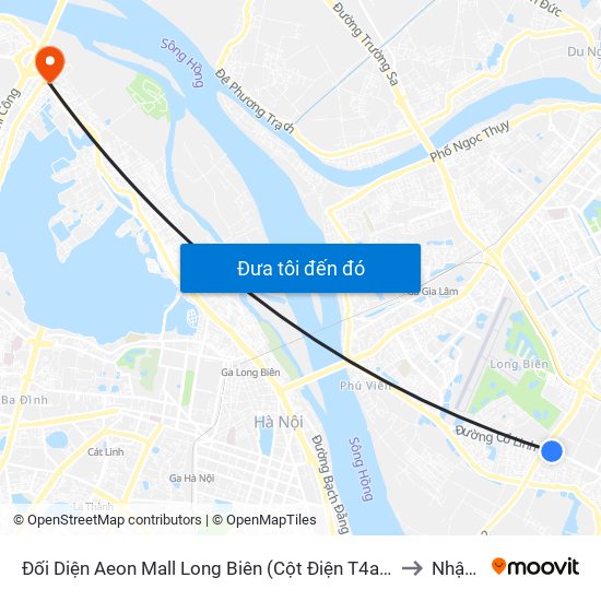 Đối Diện Aeon Mall Long Biên (Cột Điện T4a/2a-B Đường Cổ Linh) to Nhật Tân map