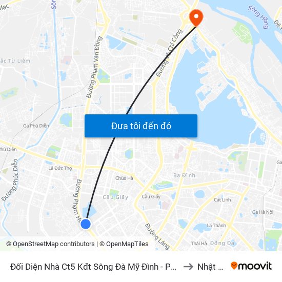 Đối Diện Nhà Ct5 Kđt Sông Đà Mỹ Đình - Phạm Hùng to Nhật Tân map