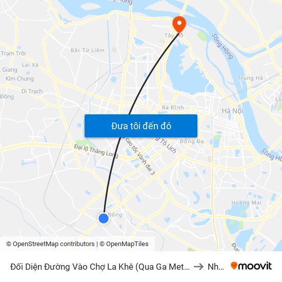 Đối Diện Đường Vào Chợ La Khê (Qua Ga Metro La Khê) - 405 Quang Trung (Hà Đông) to Nhật Tân map