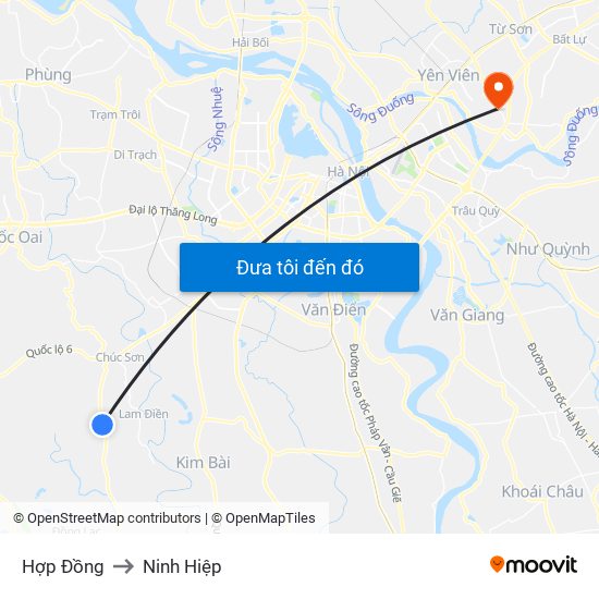 Hợp Đồng to Ninh Hiệp map