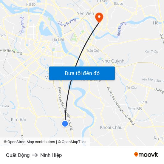 Quất Động to Ninh Hiệp map