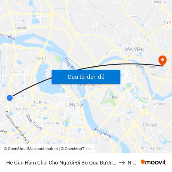 2b Phạm Văn Đồng to Ninh Hiệp map
