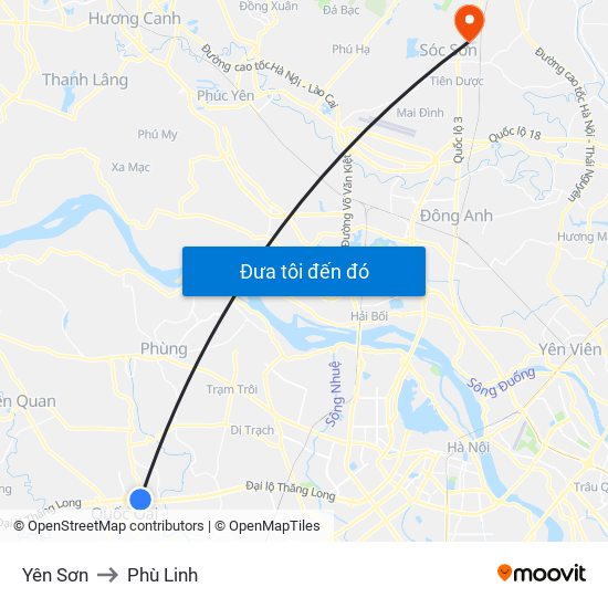 Yên Sơn to Phù Linh map