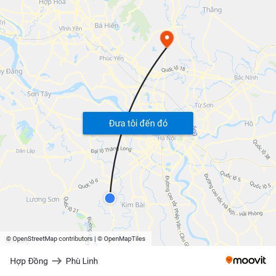 Hợp Đồng to Phù Linh map
