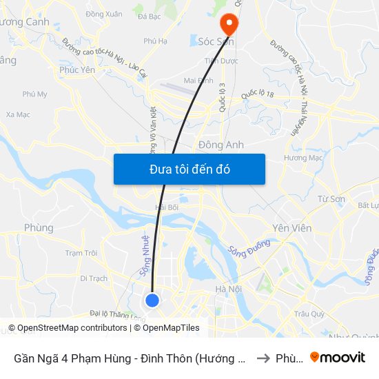 Gần Ngã 4 Phạm Hùng - Đình Thôn (Hướng Đi Khuất Duy Tiến)-Cột Sau to Phù Linh map