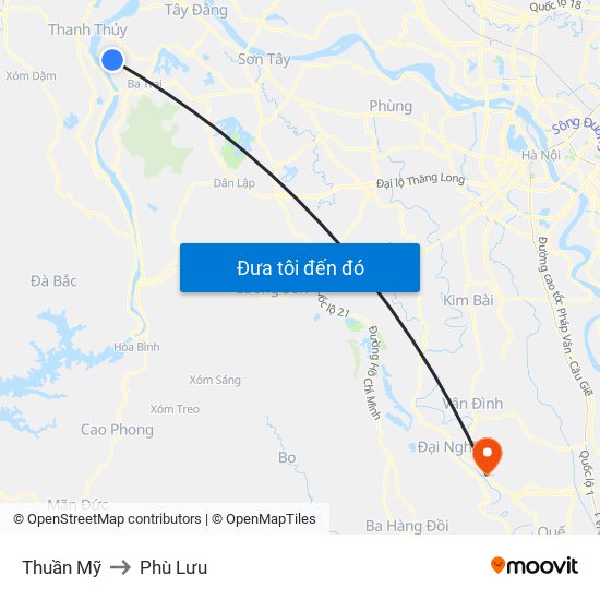 Thuần Mỹ to Phù Lưu map