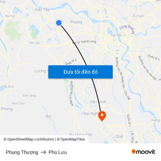 Phụng Thượng to Phù Lưu map