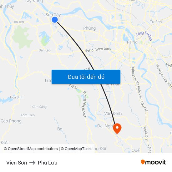 Viên Sơn to Phù Lưu map