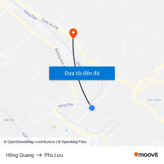 Hồng Quang to Phù Lưu map