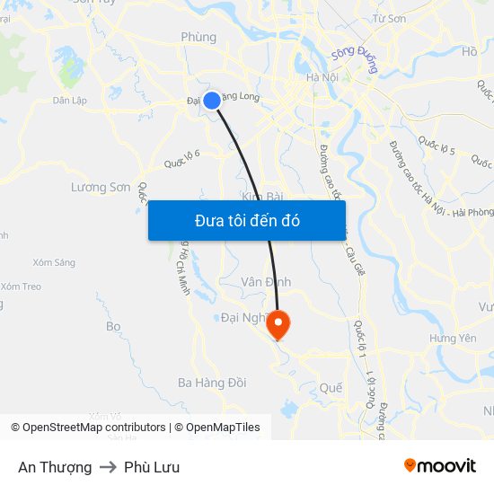 An Thượng to Phù Lưu map