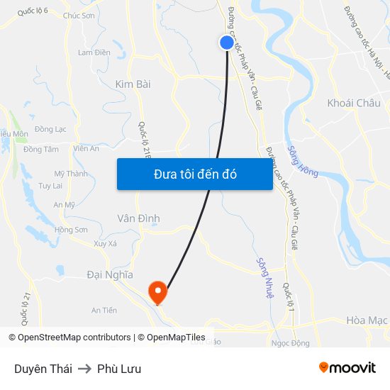 Duyên Thái to Phù Lưu map