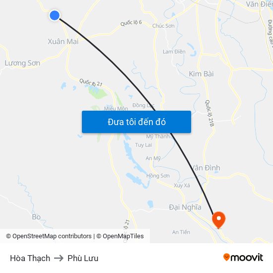 Hòa Thạch to Phù Lưu map