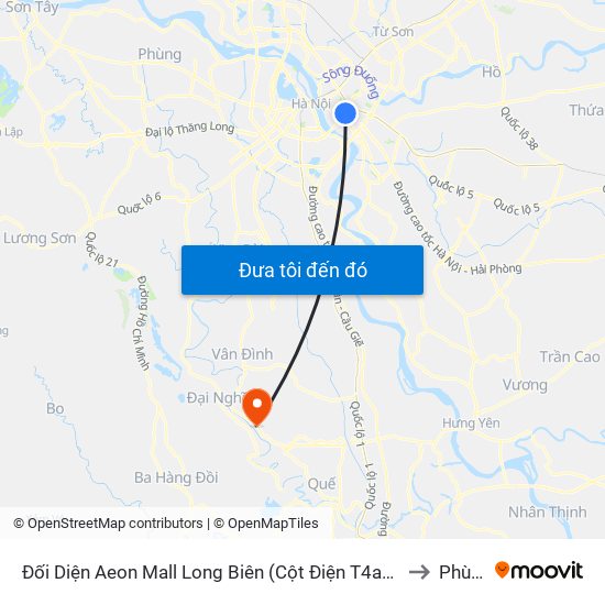 Đối Diện Aeon Mall Long Biên (Cột Điện T4a/2a-B Đường Cổ Linh) to Phù Lưu map