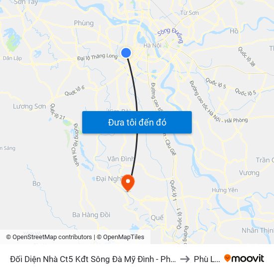 Đối Diện Nhà Ct5 Kđt Sông Đà Mỹ Đình - Phạm Hùng to Phù Lưu map