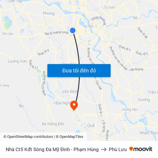 Nhà Ct5 Kđt Sông Đà Mỹ Đình - Phạm Hùng to Phù Lưu map