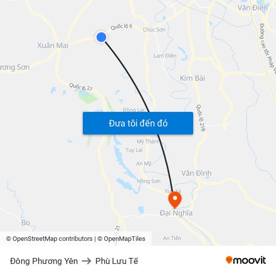 Đông Phương Yên to Phù Lưu Tế map