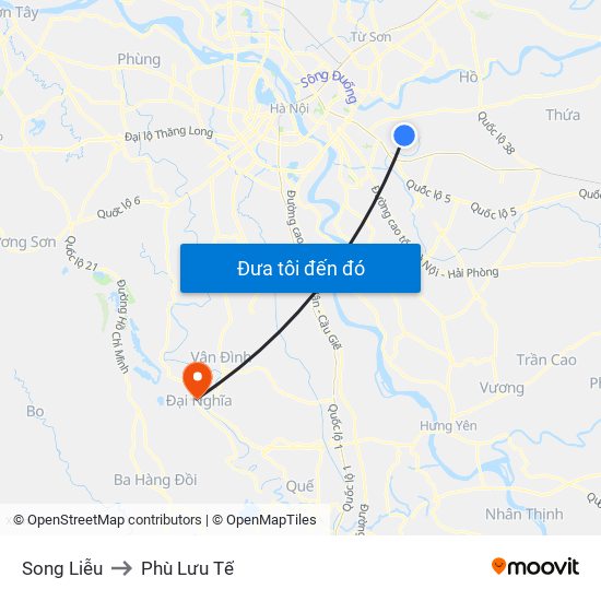 Song Liễu to Phù Lưu Tế map