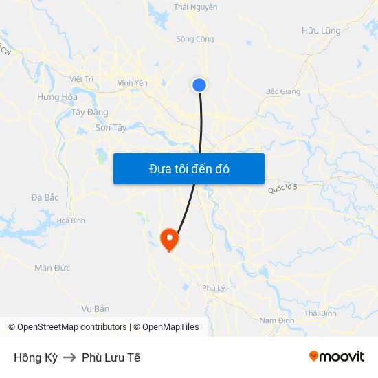 Hồng Kỳ to Phù Lưu Tế map