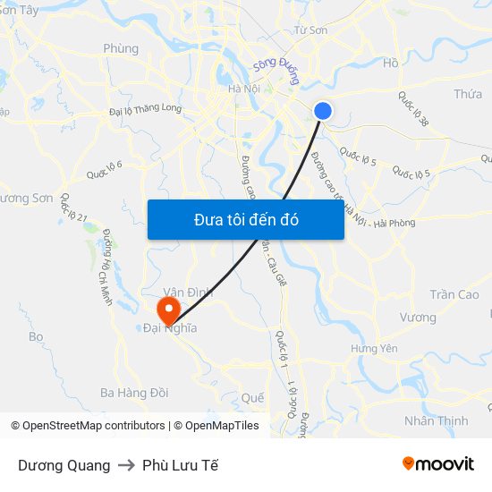 Dương Quang to Phù Lưu Tế map