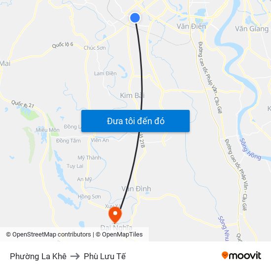 Phường La Khê to Phù Lưu Tế map