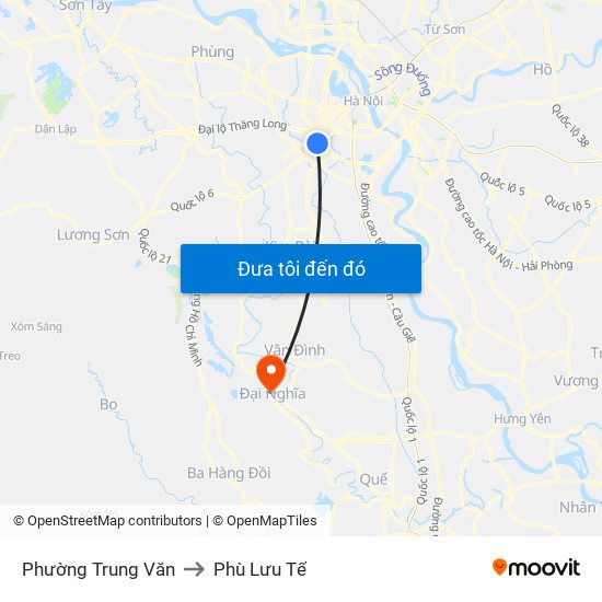 Phường Trung Văn to Phù Lưu Tế map