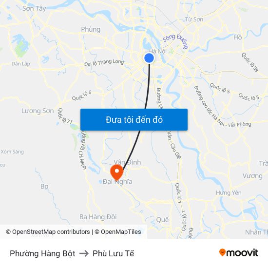 Phường Hàng Bột to Phù Lưu Tế map