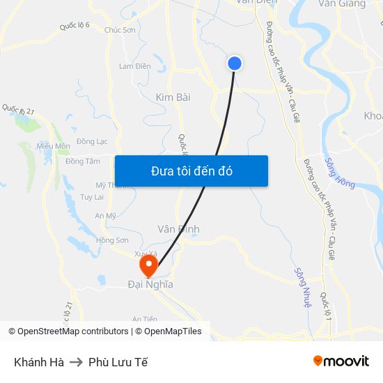 Khánh Hà to Phù Lưu Tế map