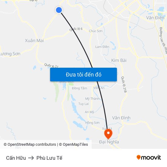 Cấn Hữu to Phù Lưu Tế map