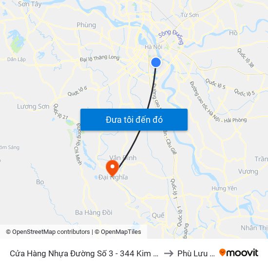Cửa Hàng Nhựa Đường Số 3 - 344 Kim Ngưu to Phù Lưu Tế map