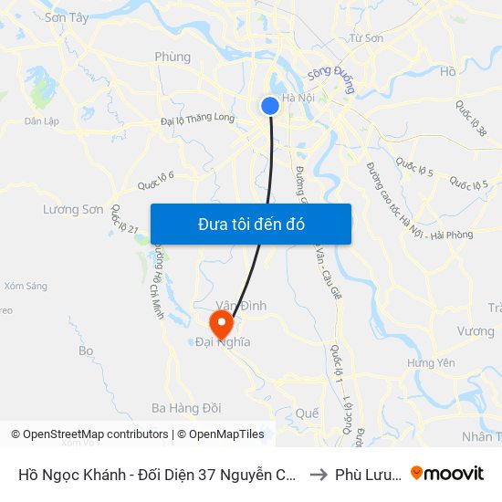 Hồ Ngọc Khánh - Đối Diện 37 Nguyễn Chí Thanh to Phù Lưu Tế map