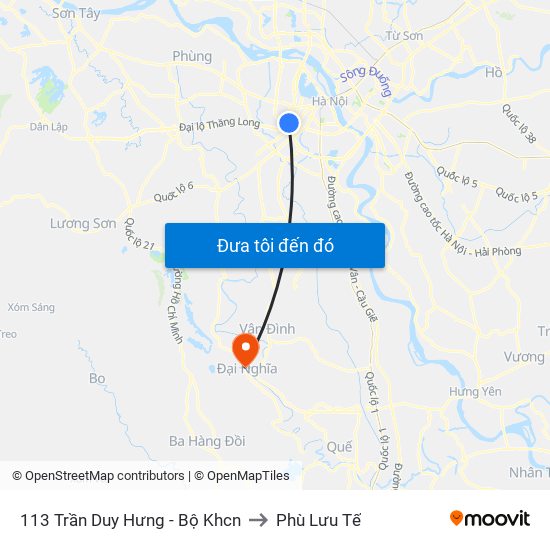 113 Trần Duy Hưng - Bộ Khcn to Phù Lưu Tế map