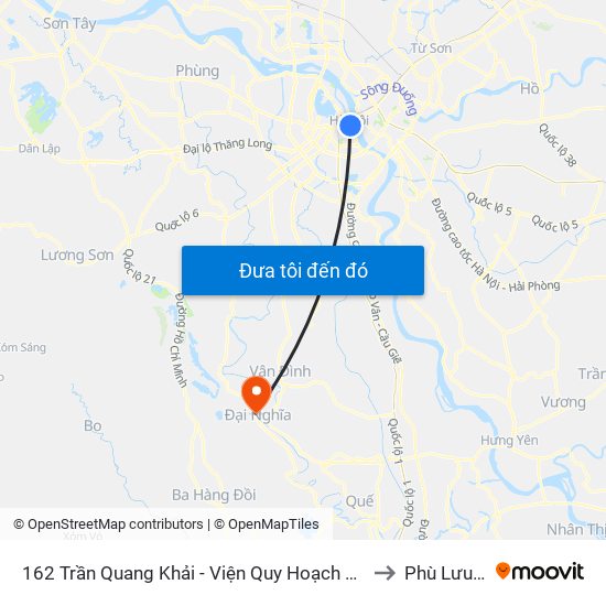 162 Trần Quang Khải - Viện Quy Hoạch Thủy Lợi to Phù Lưu Tế map