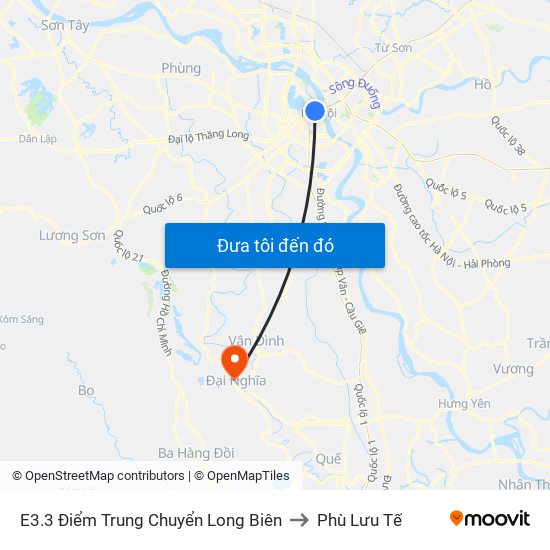 E3.3 Điểm Trung Chuyển Long Biên to Phù Lưu Tế map