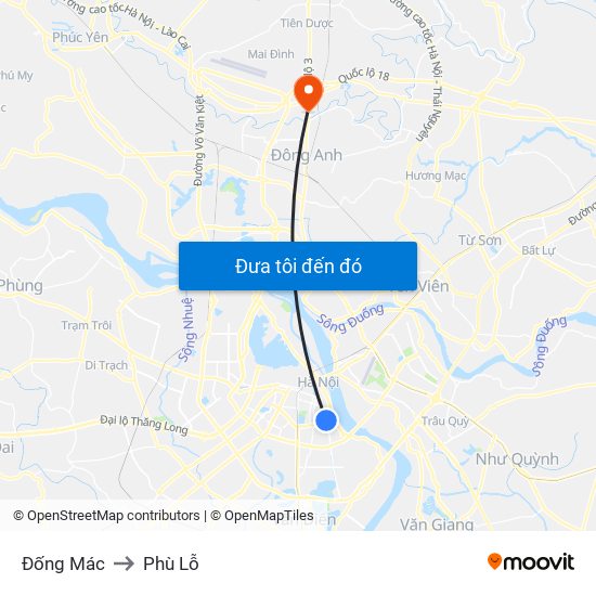 Đống Mác to Phù Lỗ map