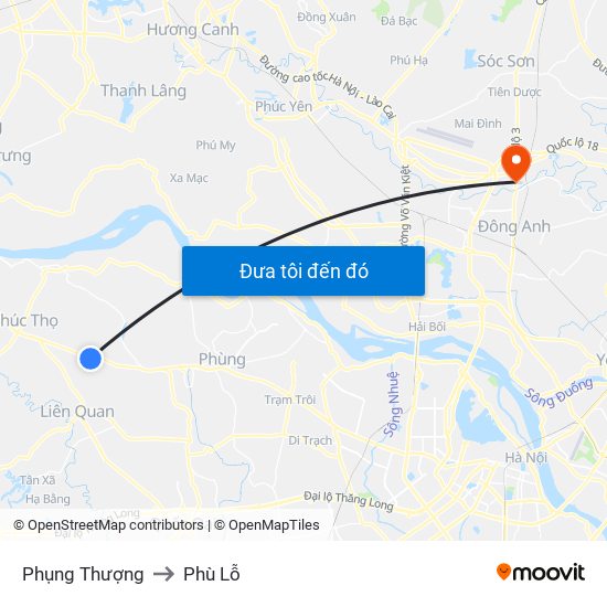 Phụng Thượng to Phù Lỗ map