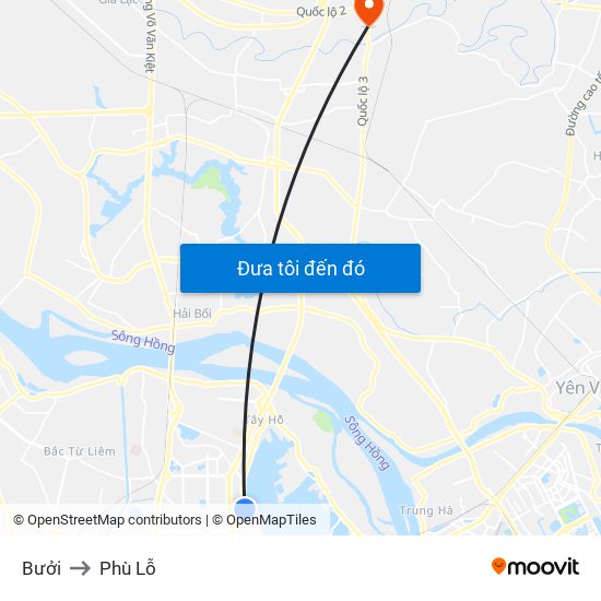 Bưởi to Phù Lỗ map